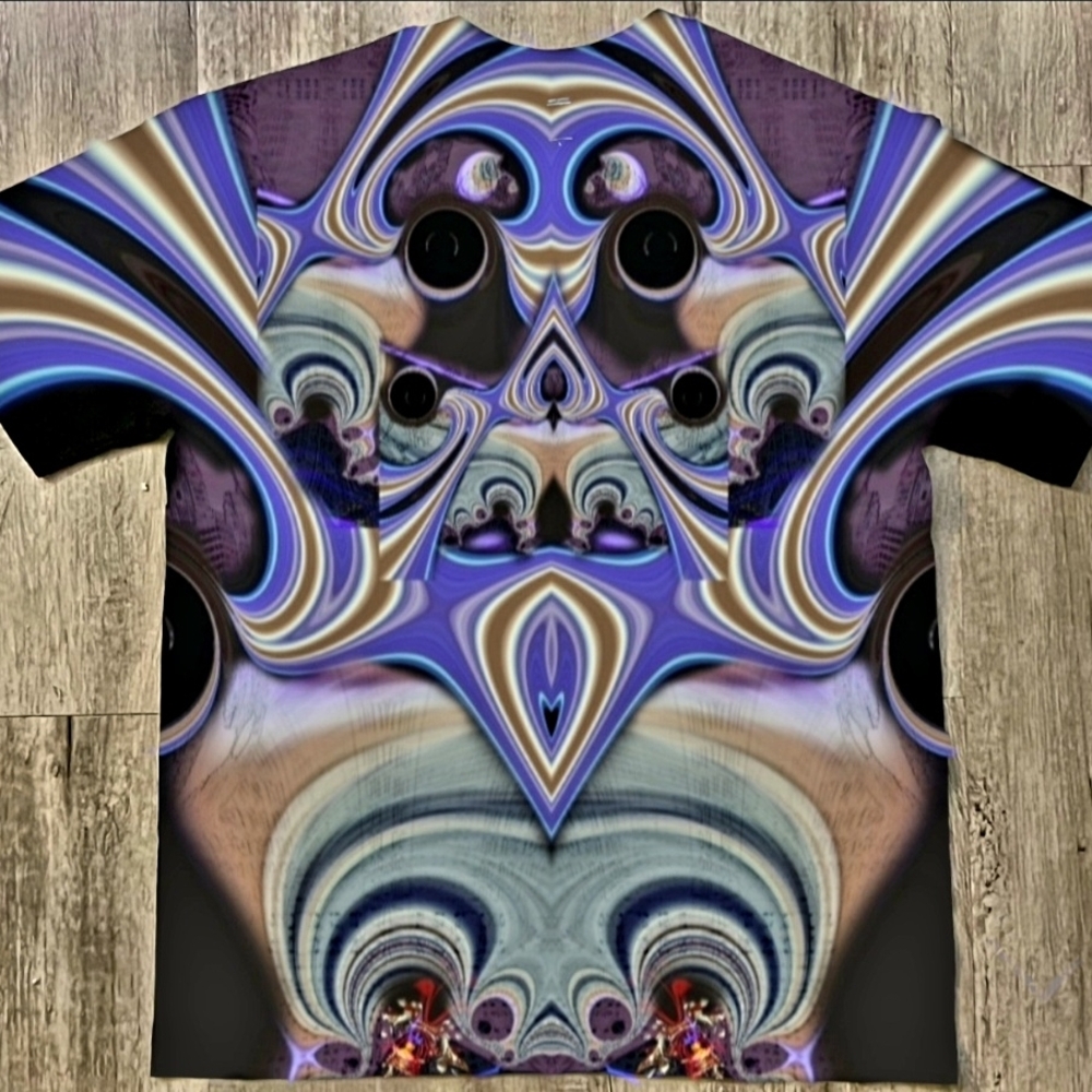 BGVC Denver Colorful Psychedelic Symmetry graphic tee, cotton, unisex large